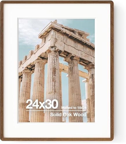 Amazon.com: FLYJOE Solid Oak Wood Poster Frame 24x30 | Puzzle